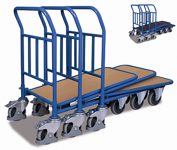 wózki platformowe wsuwane, wózki sklepowe